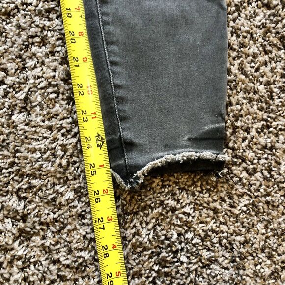 Good American Jeans 6 / 28 Good Legs Crop Gray High Rise Frayed Hems Skinny - Picture 6 of 13